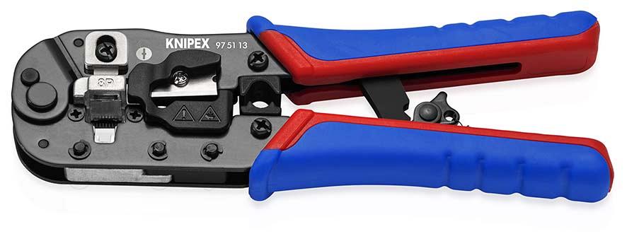 97 51 10 SB | Knipex Krimptang Voor Westerse Stekkers Blisterverpakking 65 11 68mm 190mm Knipex 97 51 10 Sb