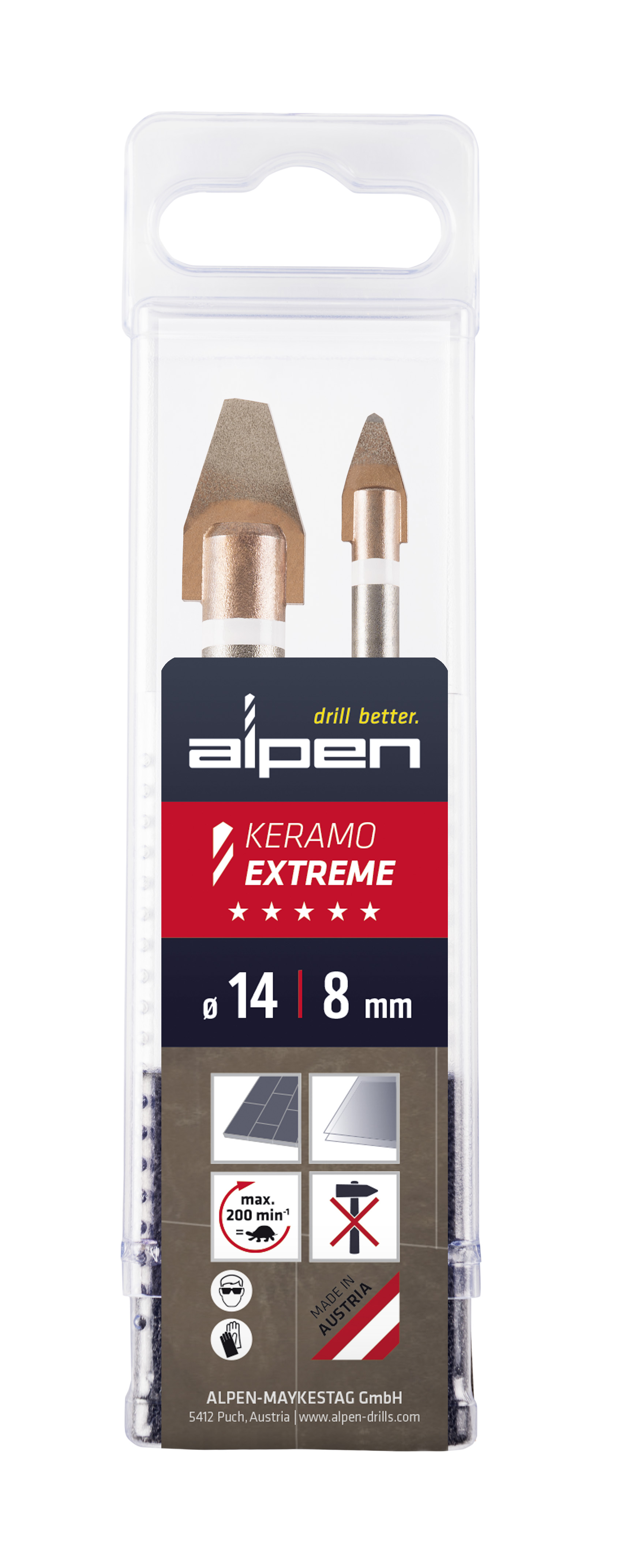 0000300002100 Keramo Extreme 2-Ø14/8 mm-Cassette 2-delig