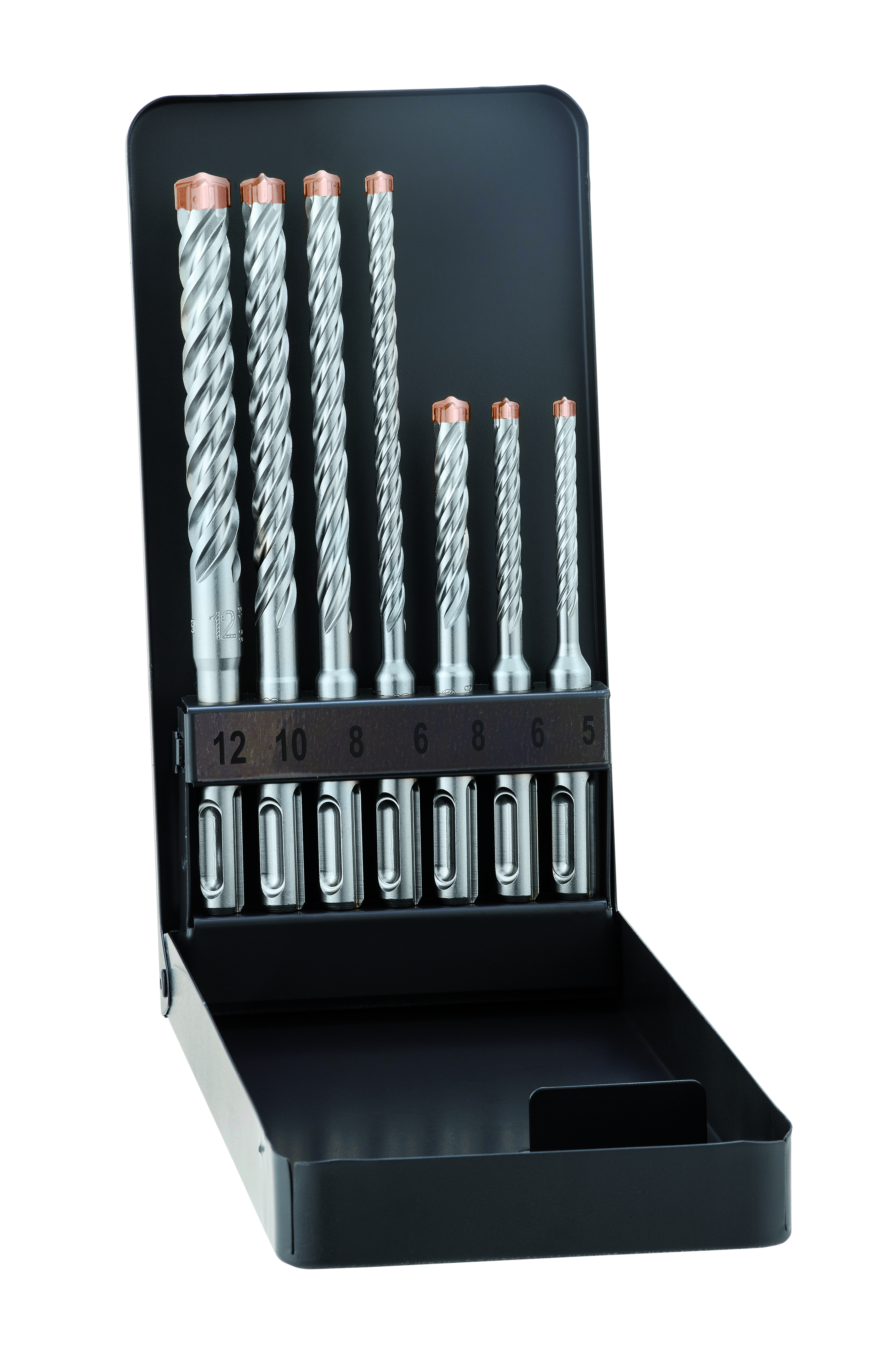 0080500007100 Hamerboorset SDS-plus Force X – Ø 5,0-12,0 mm – 7-delig – Cassette