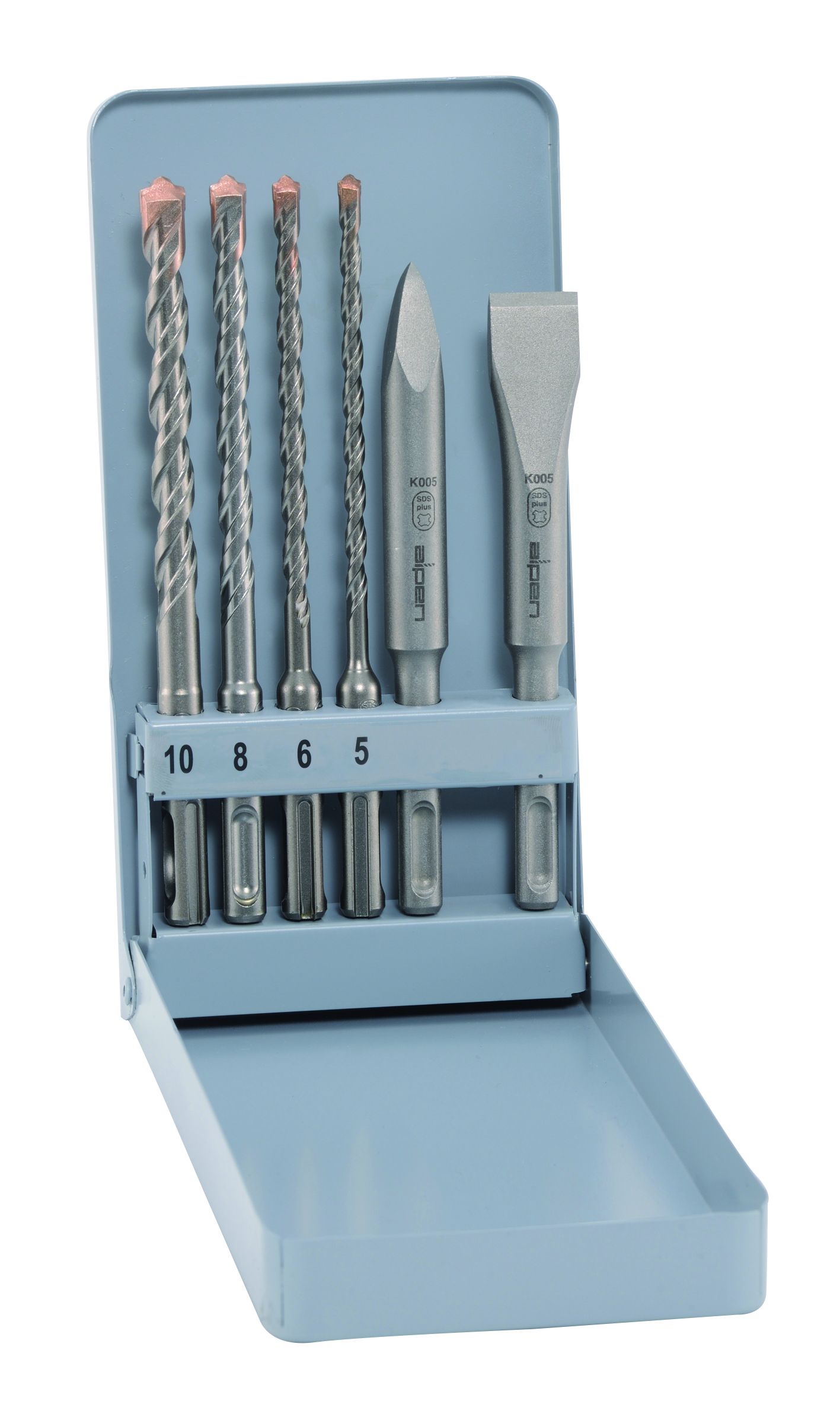 0081700006100 Hamerboren en beitelset SDS-plus F4 – KM 6 – Ø 5,0-10,0 mm – 6-delig – Cassette