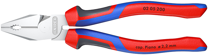 0205200 Kracht-Kombitang met meer-componenten grepen verchroomd 200 mm