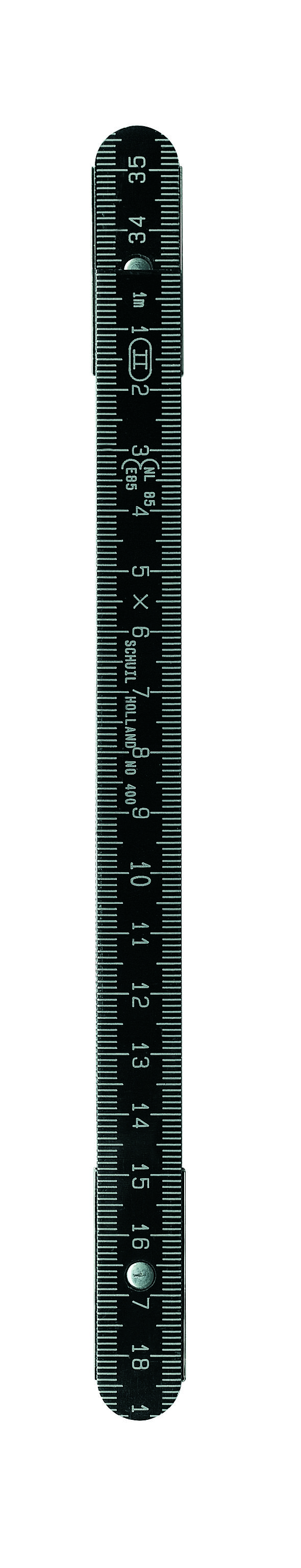 1507 Schuil Aluminium duimstok zwart 1 meter