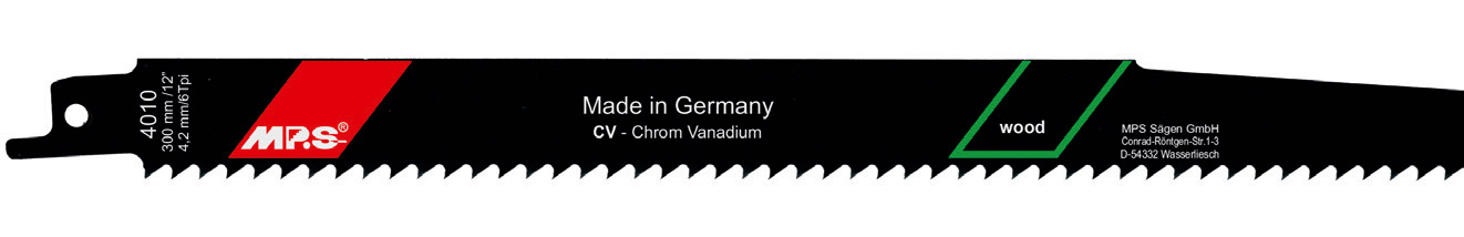 4010-5 Reciprozaagblad CV – Hout – S 1344D – T4,2 x 300 mm – 5 stuks