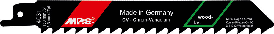 4031-100 Reciprozaagblad CV – Hout – T6,3 x 150 mm – 100 stuks