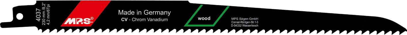 4037-5 Reciprozaagblad CV – Hout – T4,2 x 230 mm – 5 stuks
