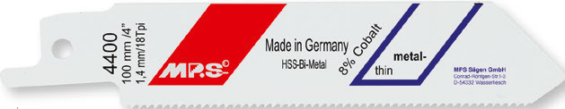 4400-5 Reciprozaagblad BiM – Metaal – S 522 EF – T1,4 x 100 mm – 5 stuks