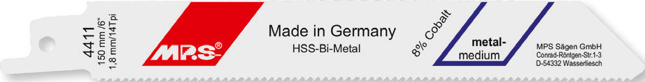 4411-100 Reciprozaagblad BiM – Metaal – S 922 BF – T1,8 x 150 mm – 100 stuks