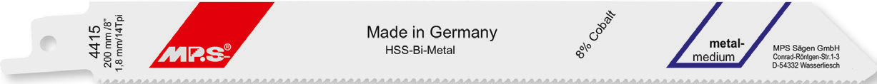 4415-100 Reciprozaagblad BiM – Metaal – S 1022 BF – T1,8 x 200 mm – 100 stuks