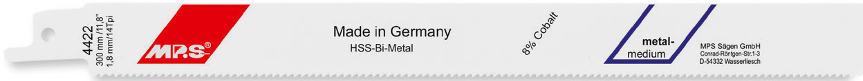 4422-5 Reciprozaagblad BiM – Metaal – T1,8 x 300 mm – 5 stuks