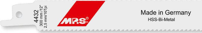 4432-5 Reciprozaagblad BiM – Hout en spijkers – S 1222 HF – T2,5 x 300 mm – 5 stuks