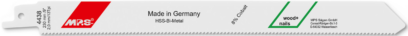 4438-5 Reciprozaagblad BiM – Demolition – T2 x 230 mm – 5 stuks