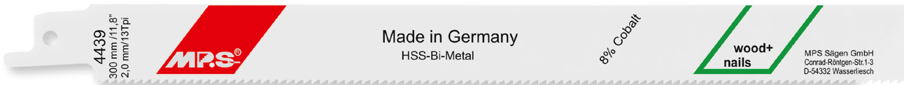 4439-5 Reciprozaagblad BiM – Demolition – T2 x 300 mm – 5 stuks