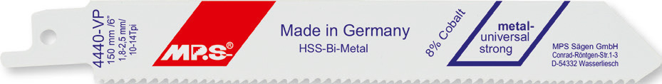 4440VP-100 Reciprozaagblad BiM – Metaal – S 925 VF; S 925 HBF – T1,8-2,5 x 150 mm – 100 stuks
