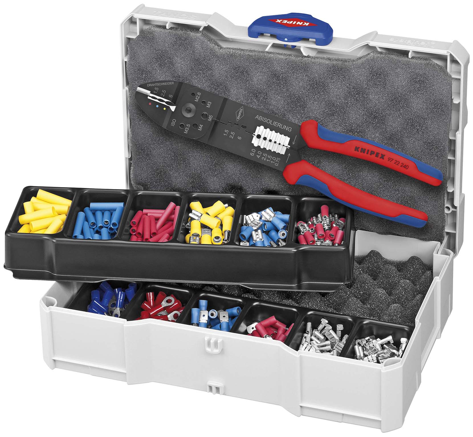 979025 Krimp-assortiment kabelverbinders – met tang 97 22 240 – 13-delig – MINI-systainer