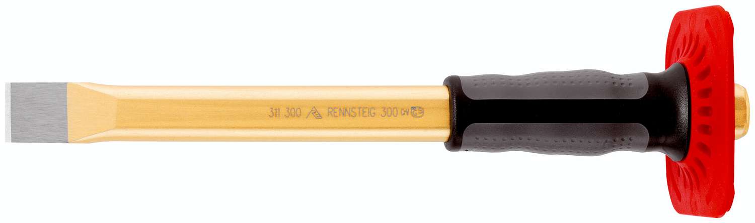 3112501 Platte beitel met handbescherming 25 x 250 mm, gelakt