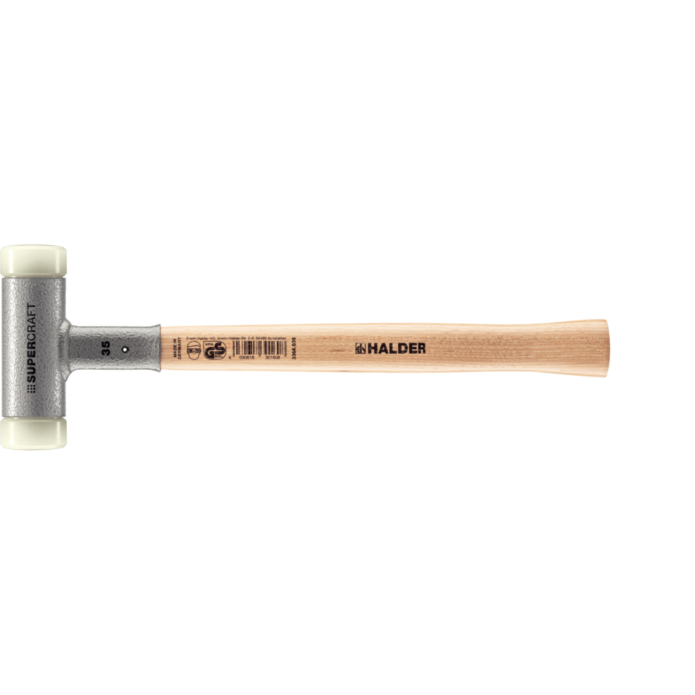 3366035 Hamer terugslagvrij, hickory. Nylon Ø 35 mm