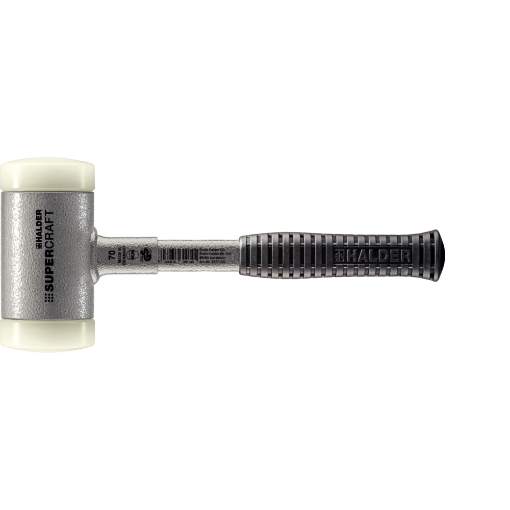 3377070 Hamer terugslagvrij, stalensteel Nylon Ø 70 mm