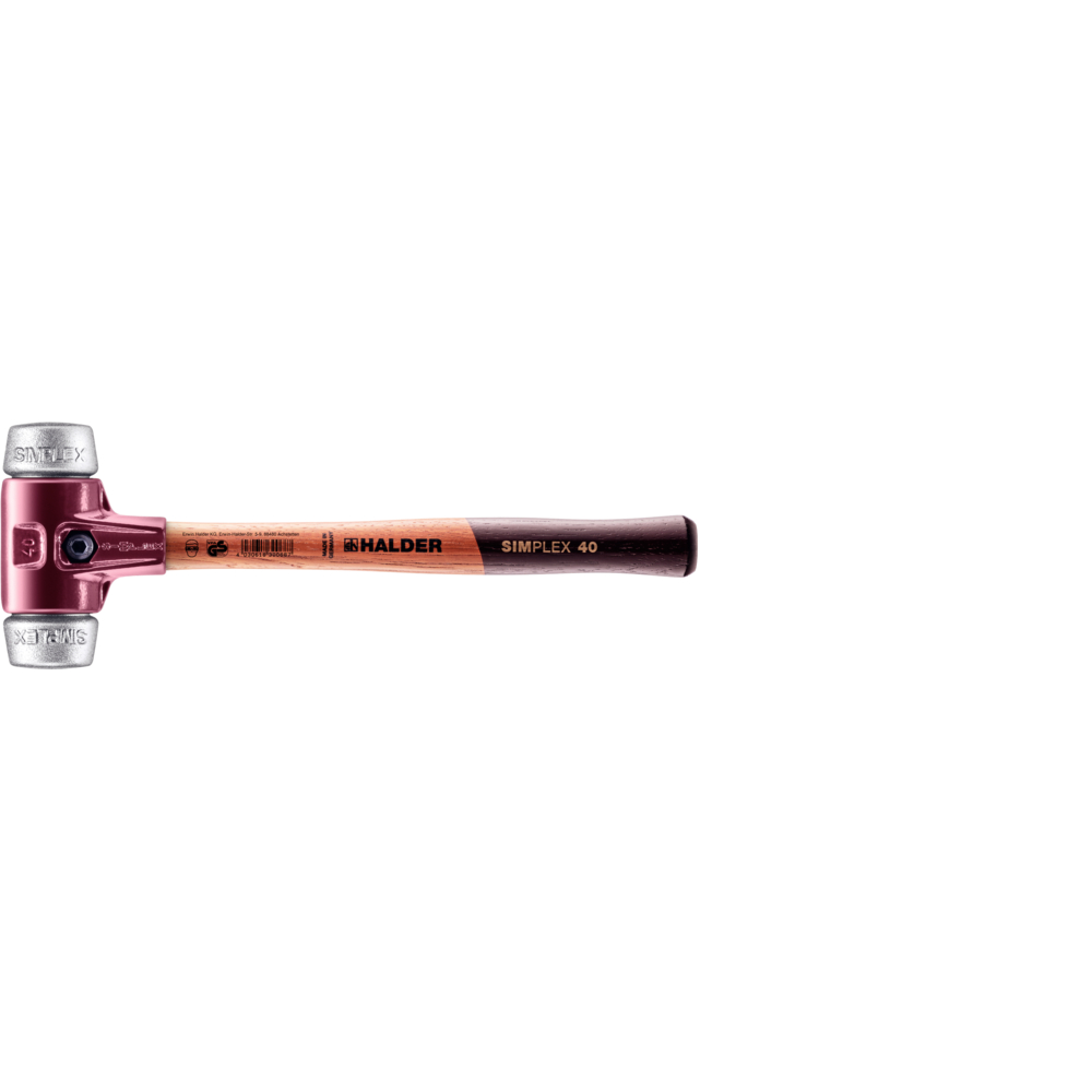 3009040 Hamer SIMPLEX metaal, houten steel Ø 40 mm