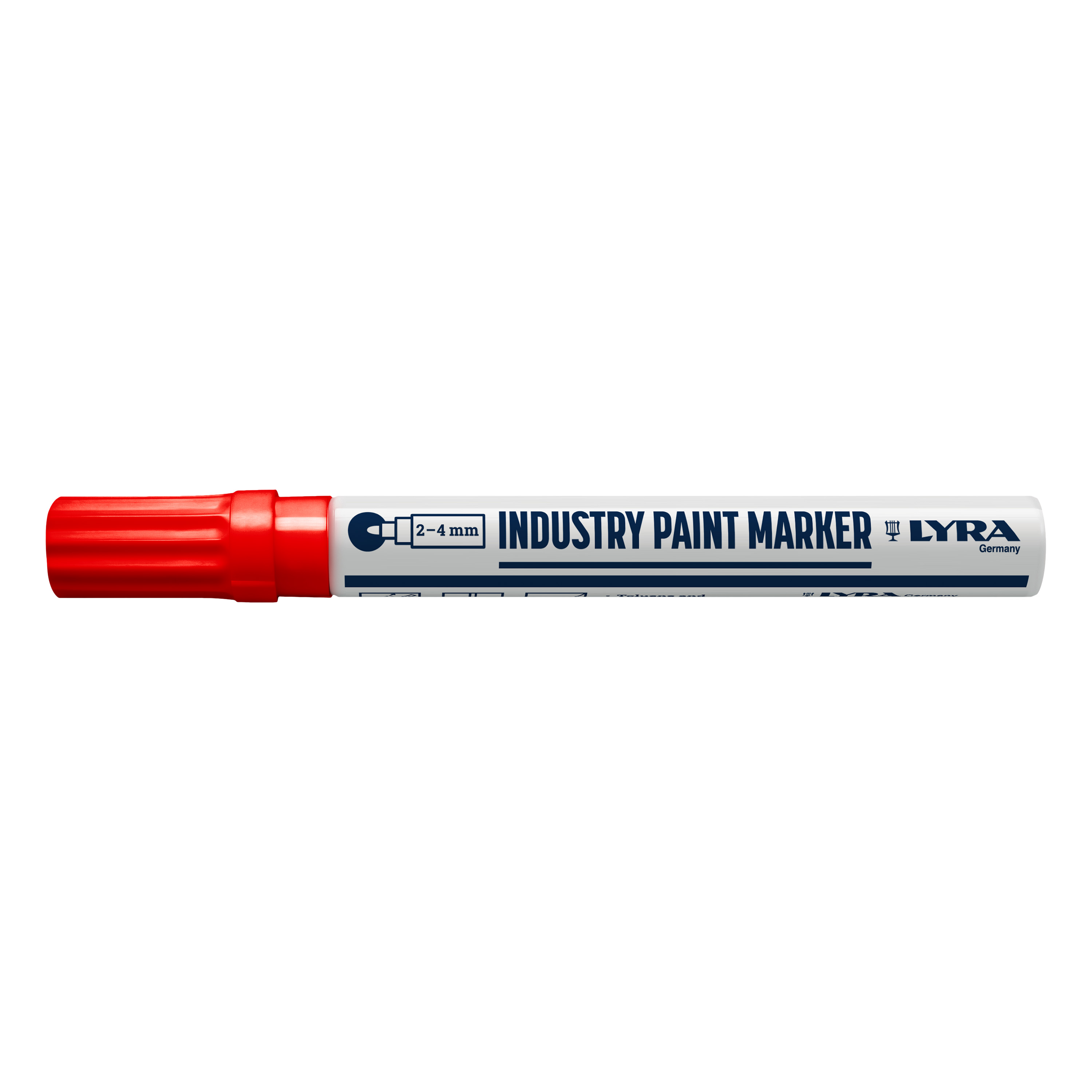 4040017 Verfstift Industrie, punt 2-4 mm Rood