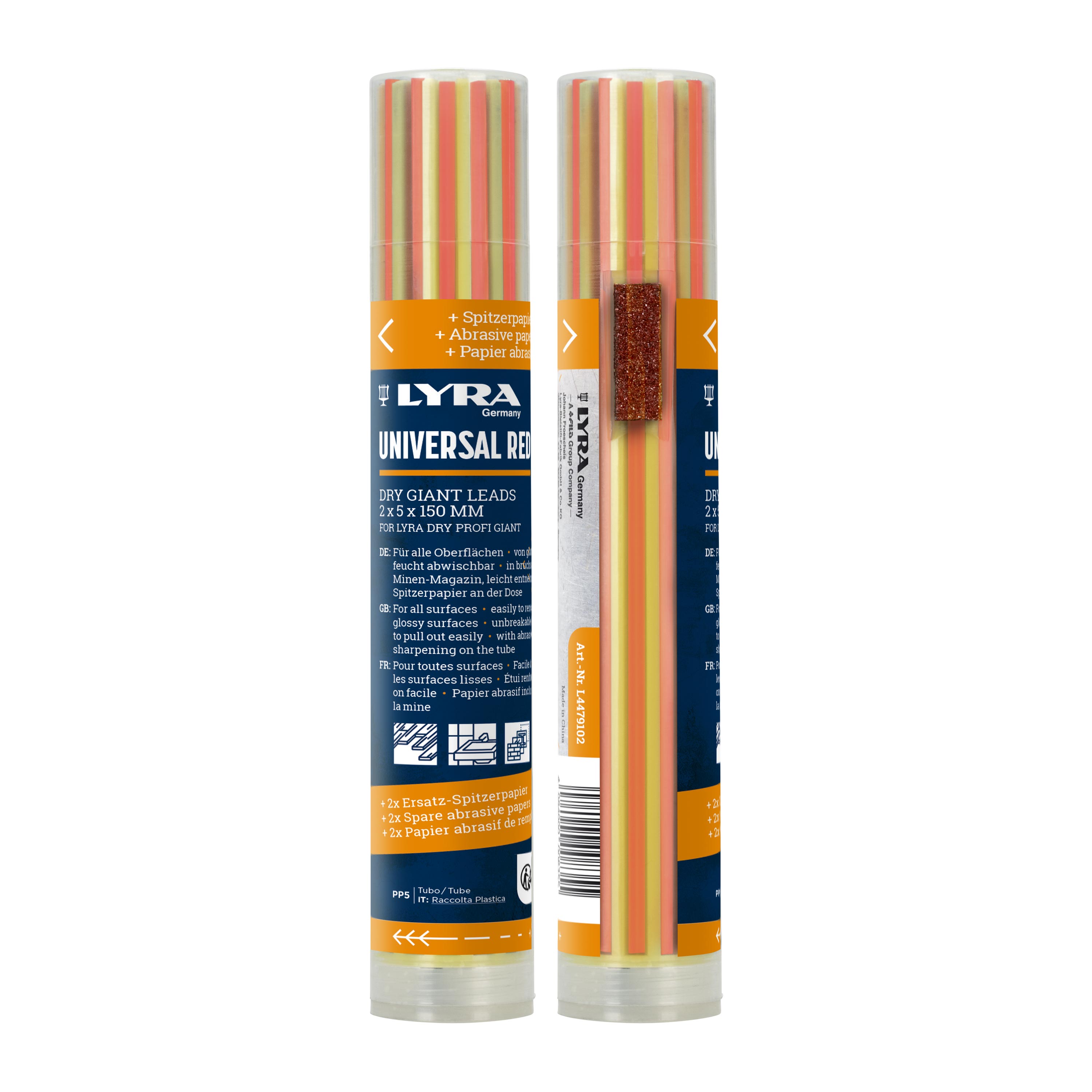 4470018 LYRA DRY GIANT stiftjes Rood, 12 stuks