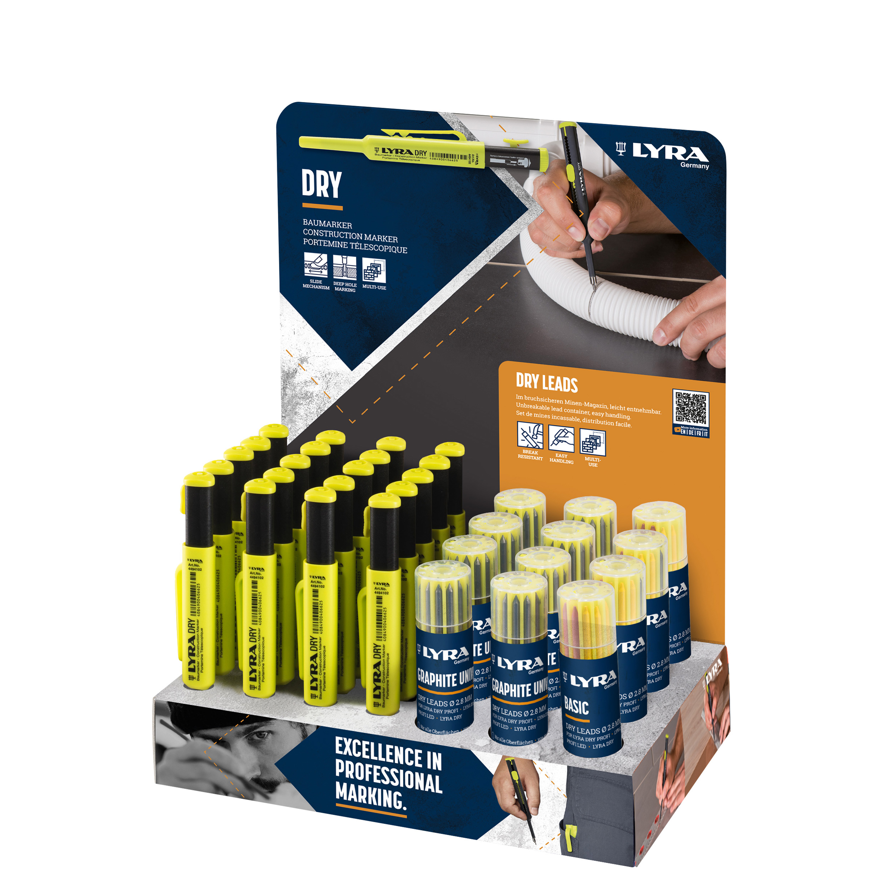 4497402 LYRA DRY Display 20 stuks +8+4 stiftsetjes