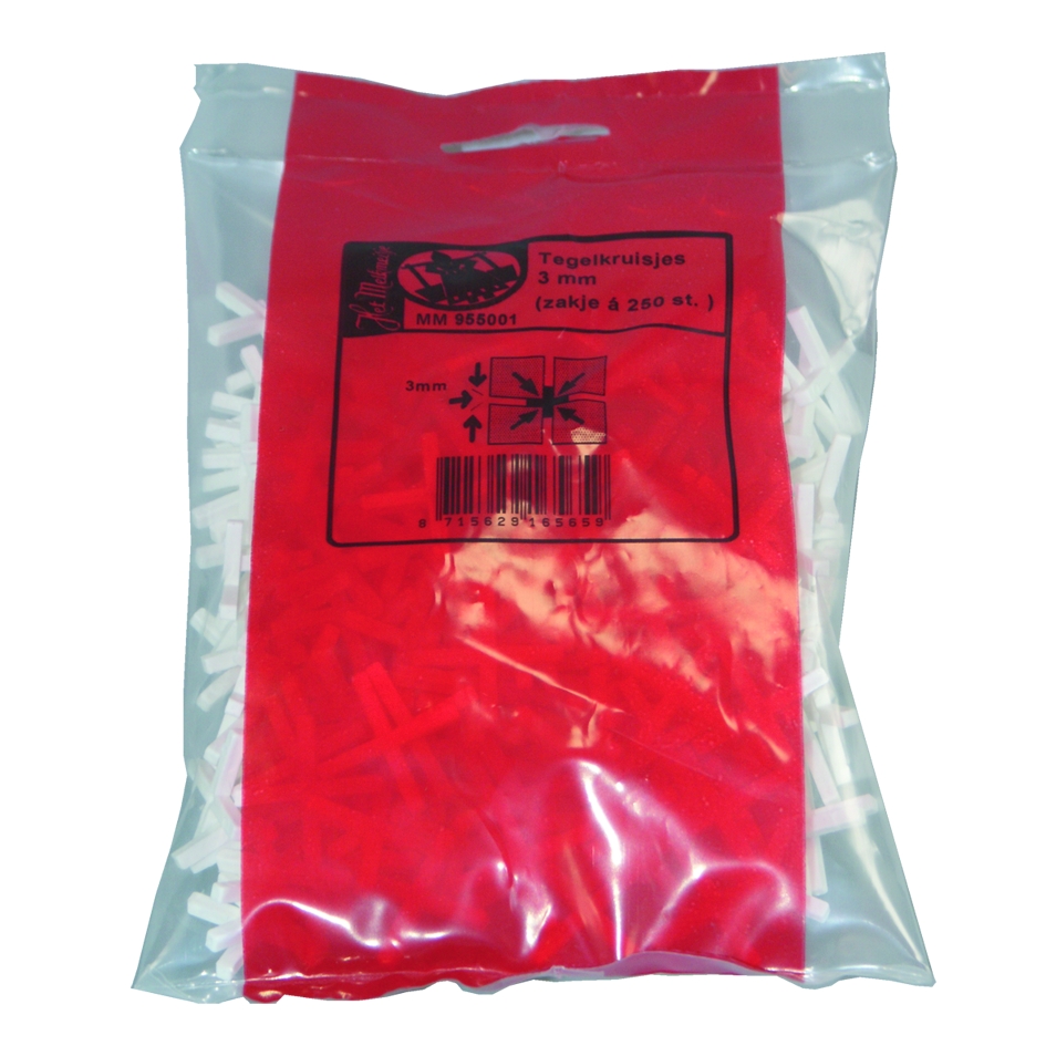 MM955001 Tegelkruisjes, 3,0 mm (zakje a 250 st.)